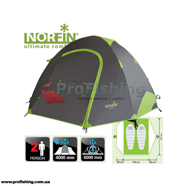 туристическая палатка для рыбалки Norfin SMELT 2 ALU NF