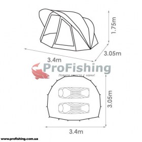 Карповая палатка для рыбалки Chub Super Cyfish Dome