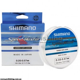 Шок-лидер Shimano Speedmaster Tapered Surf Leader Clear 
